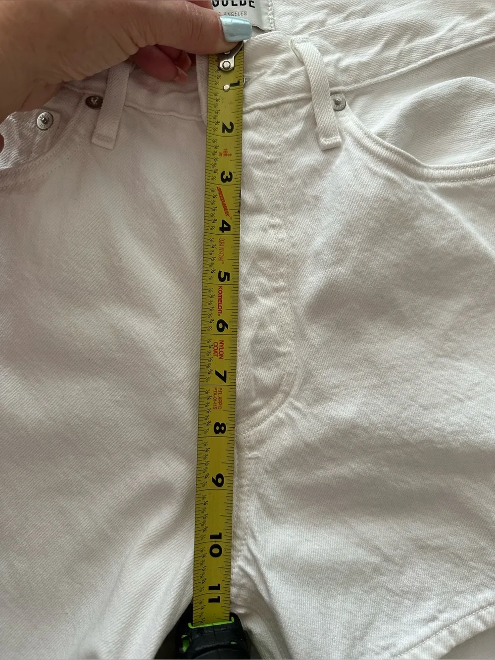 Agolde Lana Slice Jeans Button Fly White Size 25